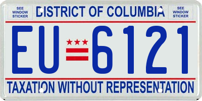 DC license plate EU6121