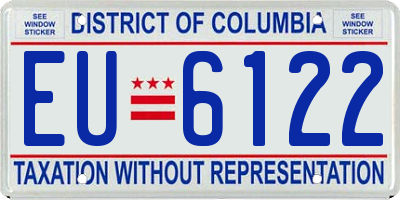 DC license plate EU6122