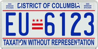 DC license plate EU6123
