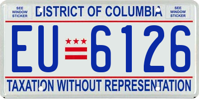 DC license plate EU6126