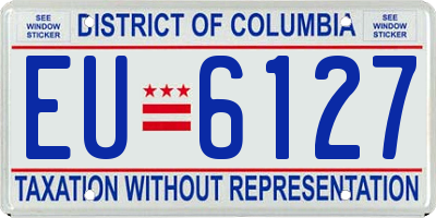 DC license plate EU6127