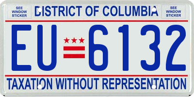 DC license plate EU6132