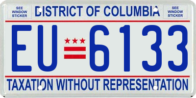 DC license plate EU6133
