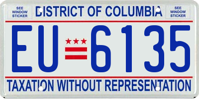 DC license plate EU6135