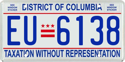 DC license plate EU6138