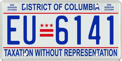 DC license plate EU6141