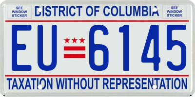 DC license plate EU6145