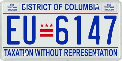 DC license plate EU6147