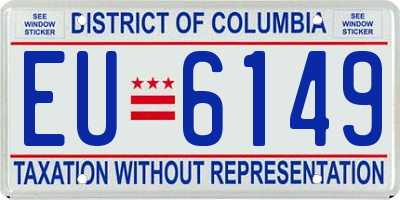 DC license plate EU6149