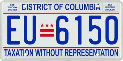DC license plate EU6150
