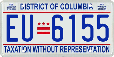 DC license plate EU6155