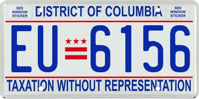 DC license plate EU6156
