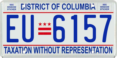 DC license plate EU6157
