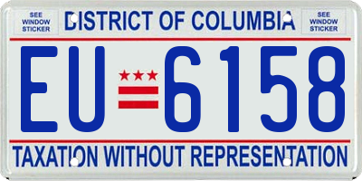 DC license plate EU6158