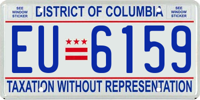 DC license plate EU6159