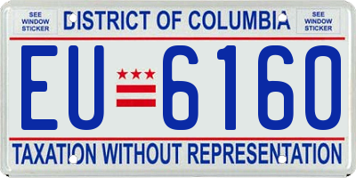 DC license plate EU6160