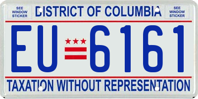 DC license plate EU6161