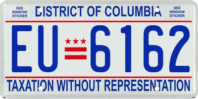DC license plate EU6162