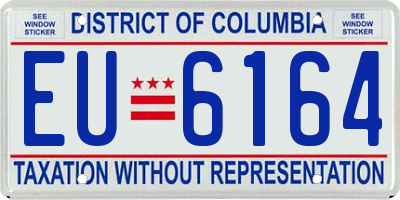 DC license plate EU6164