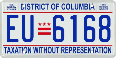 DC license plate EU6168