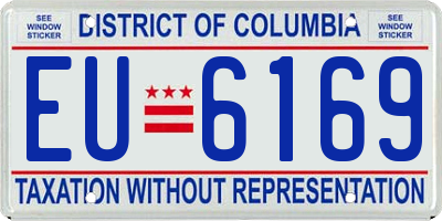 DC license plate EU6169