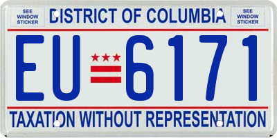 DC license plate EU6171