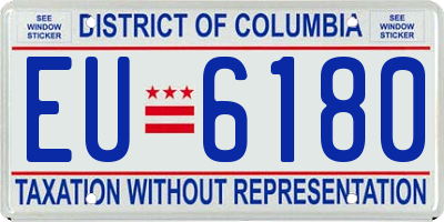 DC license plate EU6180