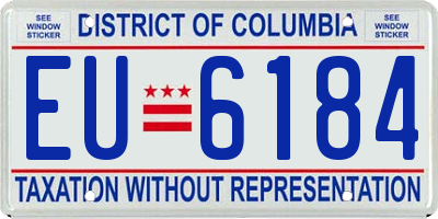 DC license plate EU6184