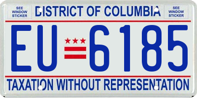 DC license plate EU6185