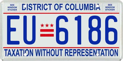 DC license plate EU6186