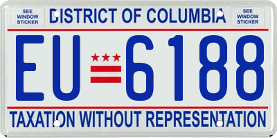 DC license plate EU6188