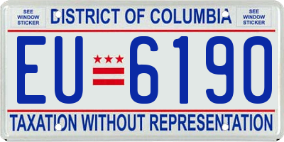 DC license plate EU6190