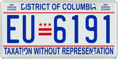 DC license plate EU6191