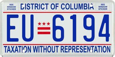 DC license plate EU6194