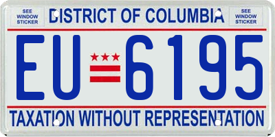 DC license plate EU6195