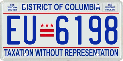 DC license plate EU6198