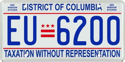 DC license plate EU6200