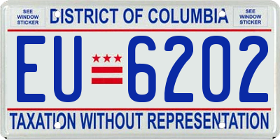 DC license plate EU6202