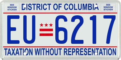 DC license plate EU6217