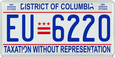 DC license plate EU6220