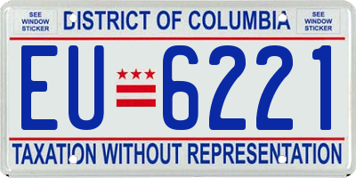DC license plate EU6221