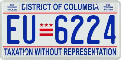 DC license plate EU6224