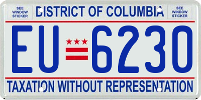 DC license plate EU6230