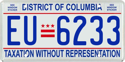 DC license plate EU6233