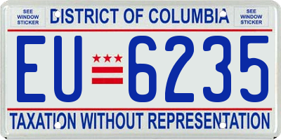 DC license plate EU6235