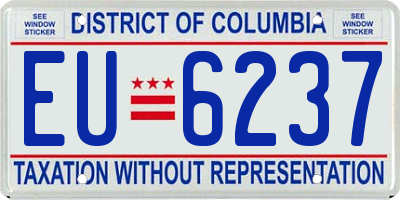 DC license plate EU6237