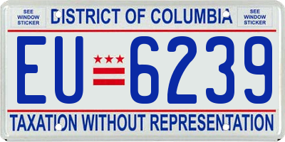 DC license plate EU6239