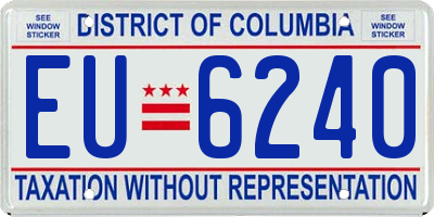 DC license plate EU6240