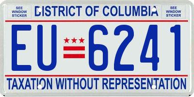 DC license plate EU6241