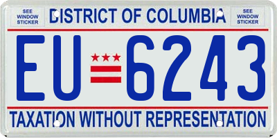 DC license plate EU6243